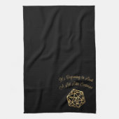 RPG Critmas | Gold Fantasy Tabletop Gamer Dice Geschirrtuch (Vertikal)