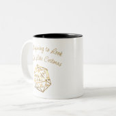 RPG Critmas | Gold Fantasy Tabletop Gamer Dice Zweifarbige Tasse (Vorderseite Links)