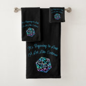 RPG Critmas | Holo Fantasy Tabletop Gamer Dice Badhandtuch Set (Insitu)