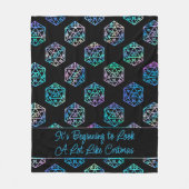 RPG Critmas | Holo Fantasy Tabletop Gamer Dice Fleecedecke (Vorderseite)