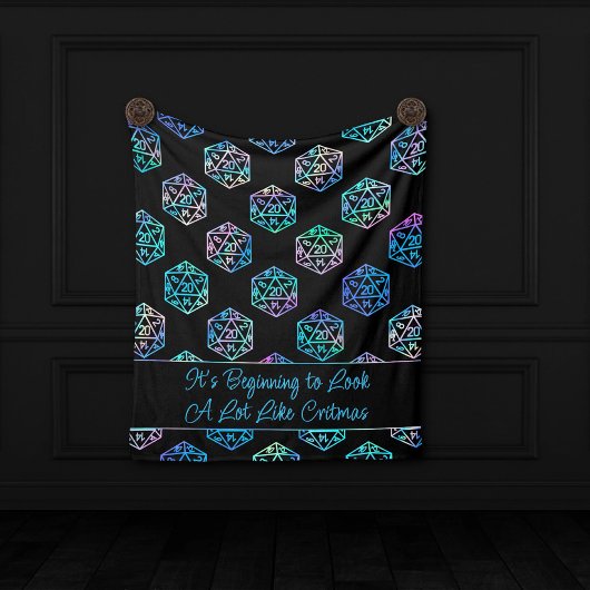 RPG Critmas | Holo Fantasy Tabletop Gamer Dice Fleecedecke