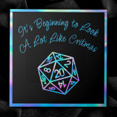 RPG Critmas | Holo Fantasy Tabletop Gamer Dice Fliese