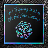 RPG Critmas | Holo Fantasy Tabletop Gamer Dice Fliese
