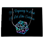 RPG Critmas | Holo Fantasy Tabletop Gamer Dice Große Geschenktüte (Vorderseite)