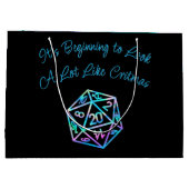 RPG Critmas | Holo Fantasy Tabletop Gamer Dice Große Geschenktüte (Rückseite)