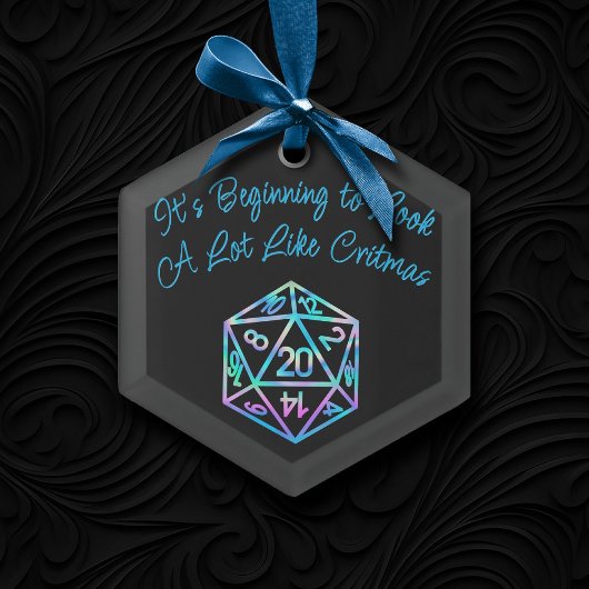 RPG Critmas | Holo Fantasy Tabletop Gamer Dice Keramik Ornament