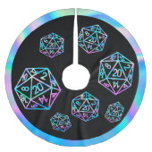 RPG Critmas | Holo Fantasy Tabletop Gamer Dice Polyester Weihnachtsbaumdecke (Vorderseite)