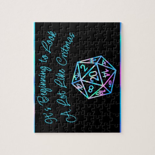 RPG Critmas | Holo Fantasy Tabletop Gamer Dice Puzzle (Vertikal)