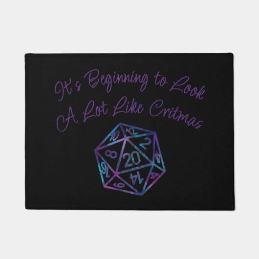 RPG Critmas | Nebula Fantasy Tabletop Gamer Dice Fußmatte (Vorderseite)