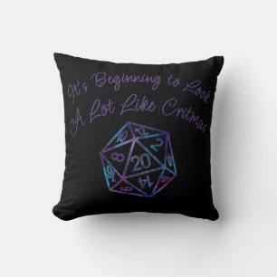 RPG Critmas   Nebula Fantasy Tabletop Gamer Dice Kissen