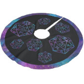 RPG Critmas | Nebula Fantasy Tabletop Gamer Dice Polyester Weihnachtsbaumdecke (Schrägansicht)