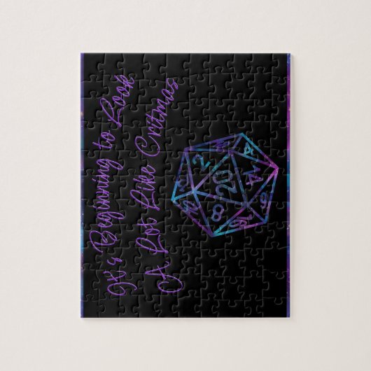 RPG Critmas | Nebula Fantasy Tabletop Gamer Dice Puzzle (Vertikal)