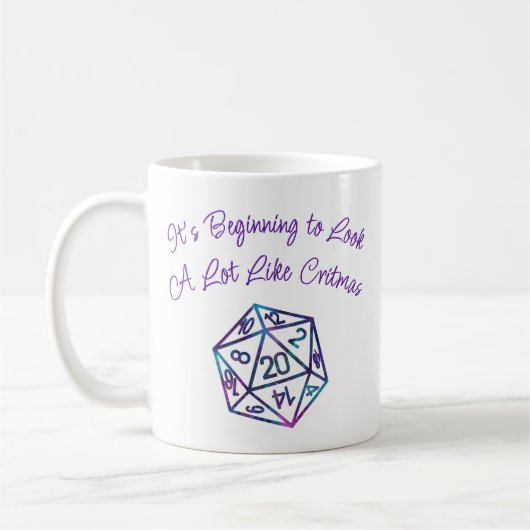 RPG Critmas | Nebula Tabletop PnP Role Player Dice Kaffeetasse (Links)