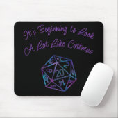 RPG Critmas | Nebula Tabletop PnP Role Player Dice Mousepad (Mit Mouse)