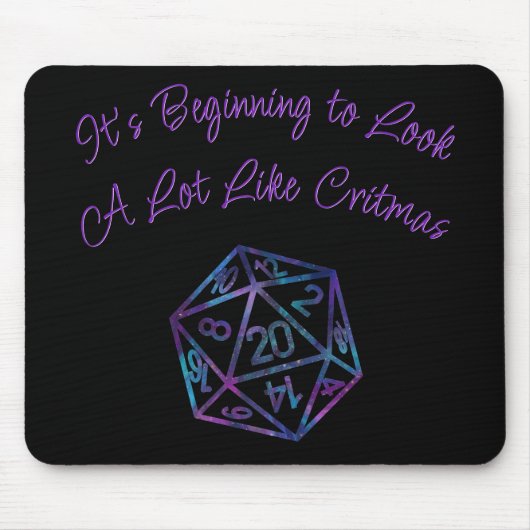 RPG Critmas | Nebula Tabletop PnP Role Player Dice Mousepad (Vorne)