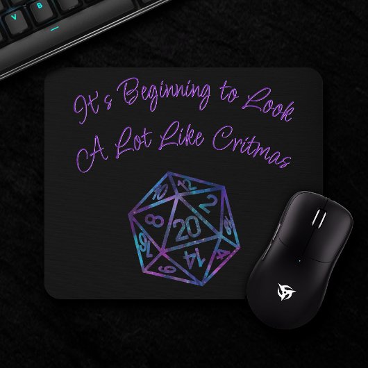 RPG Critmas | Nebula Tabletop PnP Role Player Dice Mousepad
