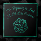 RPG Critmas | Neon Green Tabletop PnP Gamer Dice Fliese