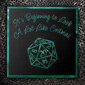 RPG Critmas | Neon Green Tabletop PnP Gamer Dice Fliese