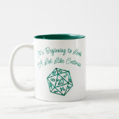 RPG Critmas | Neon Green Tabletop PnP Gamer Dice Zweifarbige Tasse (Links)