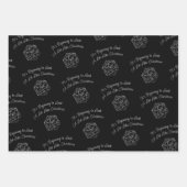 RPG Critmas | Old School Tabletop Roleplayer Dice Geschenkpapier Set (Vorderseite)