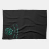 RPG Critmas | Teal Green Tabletop Roleplayer Dice Geschirrtuch (Horizontal)