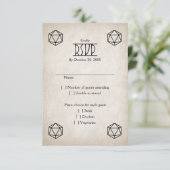 RPG D20 Gamer Wedding RSVP Karte (Stehend Vorderseite)