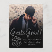 RPG Dice | Abschluss für Retro-Tabletop Ankündigungspostkarte (Vorderseite)