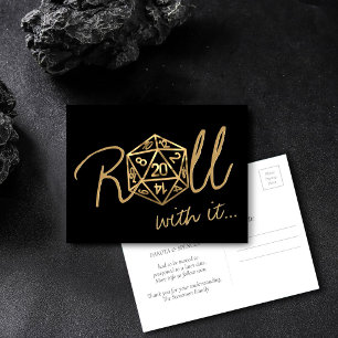 RPG Dice Änderung des Datums für den Rollenspiel Postkarte