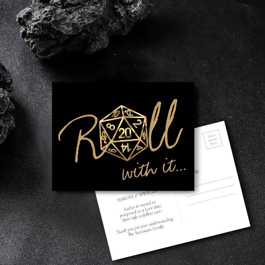 RPG Dice | Änderung des Datums für den Rollenspiel Postkarte