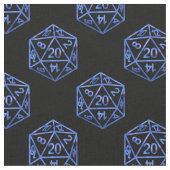 RPG Dice | Blue Fantasy Retro Tabletop PnP Gamer Stoff (Nahaufnahme)