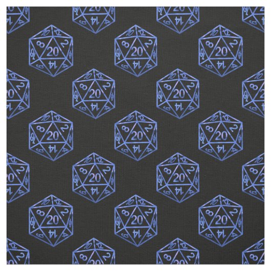 RPG Dice | Blue Fantasy Retro Tabletop PnP Gamer Stoff (Muster)