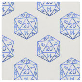RPG Dice | Blue Fantasy Retro Tabletop PnP Gamer Stoff (Nahaufnahme)