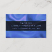 RPG Dice | Blue Fantasy Tabletop Gamer Branding Visitenkarte (Rückseite)