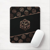 RPG Dice | Blue Old School Tabletop Role Player Mousepad (Mit Mouse)