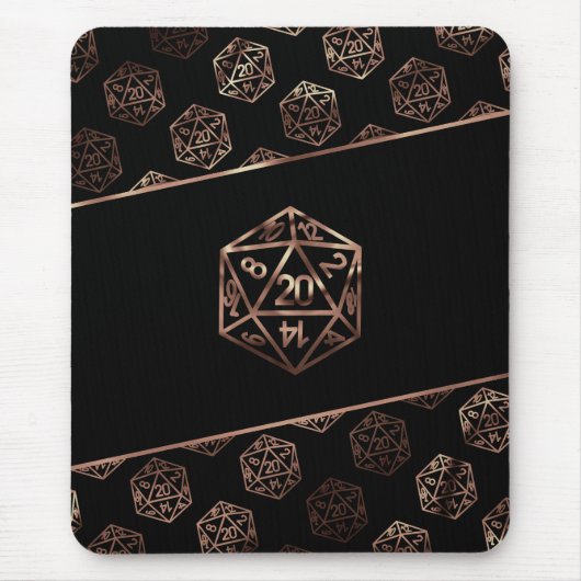 RPG Dice | Blue Old School Tabletop Role Player Mousepad (Vorne)