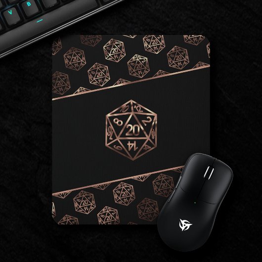RPG Dice | Blue Old School Tabletop Role Player Mousepad
