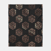 RPG Dice | Copper Old School Tabletop Roleplayer Fleecedecke (Vorderseite)