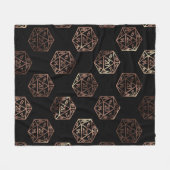 RPG Dice | Copper Old School Tabletop Roleplayer Fleecedecke (Vorderseite (Horizontal))