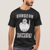 RPG Dice D20 Polyhedral aus Nerdy Dungeon Meowste T-Shirt (Vorderseite)