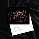 RPG Dice | Datum der Änderung des Kupfer-Tabletop- Postkarte