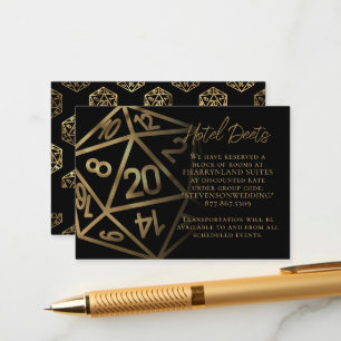 RPG Dice Details zu Gold Fantasy Tabletop Gamer Begleitkarte