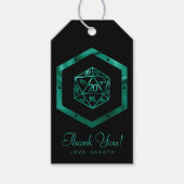 RPG Dice | Emerald Fantasy Tabletop Gamer Custom Geschenkanhänger (Vorderseite)