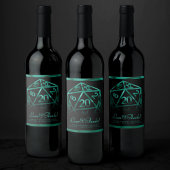 RPG Dice | Emerald Fantasy Tabletop Gamer Custom Weinetikett