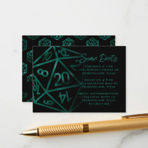 RPG Dice   Emerald Fantasy Tabletop Gamer Details Begleitkarte