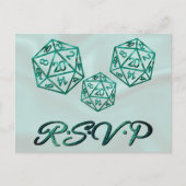 RPG Dice | Emerald Fantasy Tabletop Gamer UAWG Einladungspostkarte (Vorderseite)