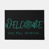 RPG Dice | Emerald Fantasy Tabletop Gamer Willkomm Fußmatte (Vorderseite)