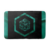 RPG Dice | Emerald Fantasy Tabletop Retro Gamer Badematte (Vorderseite)