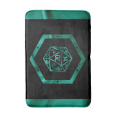 RPG Dice | Emerald Fantasy Tabletop Retro Gamer Badematte (Vorderseite Vertikal)
