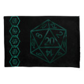 RPG Dice | Emerald Fantasy Tabletop Retro Gamer Kissenbezug (Vorderseite-Links)