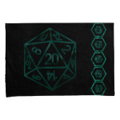 RPG Dice | Emerald Fantasy Tabletop Retro Gamer Kissenbezug (Vorderseite-Rechts)